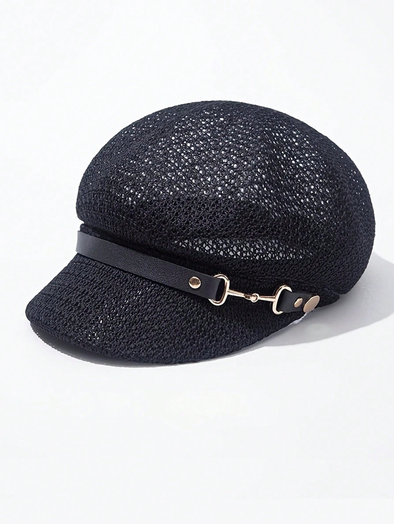 Visor Sun Hat - Hollow Breathable Octagonal Beret Cap for