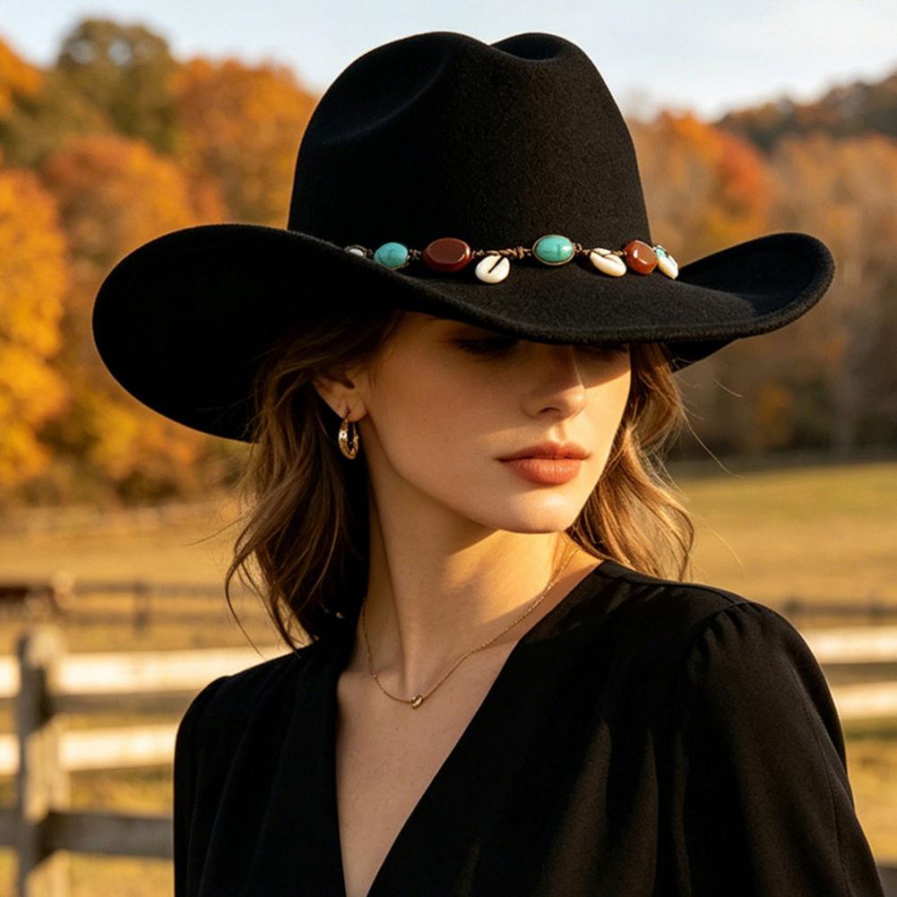 Fedora Hat Wool - Wool Felt Fedora, Unisex Western Cowboy