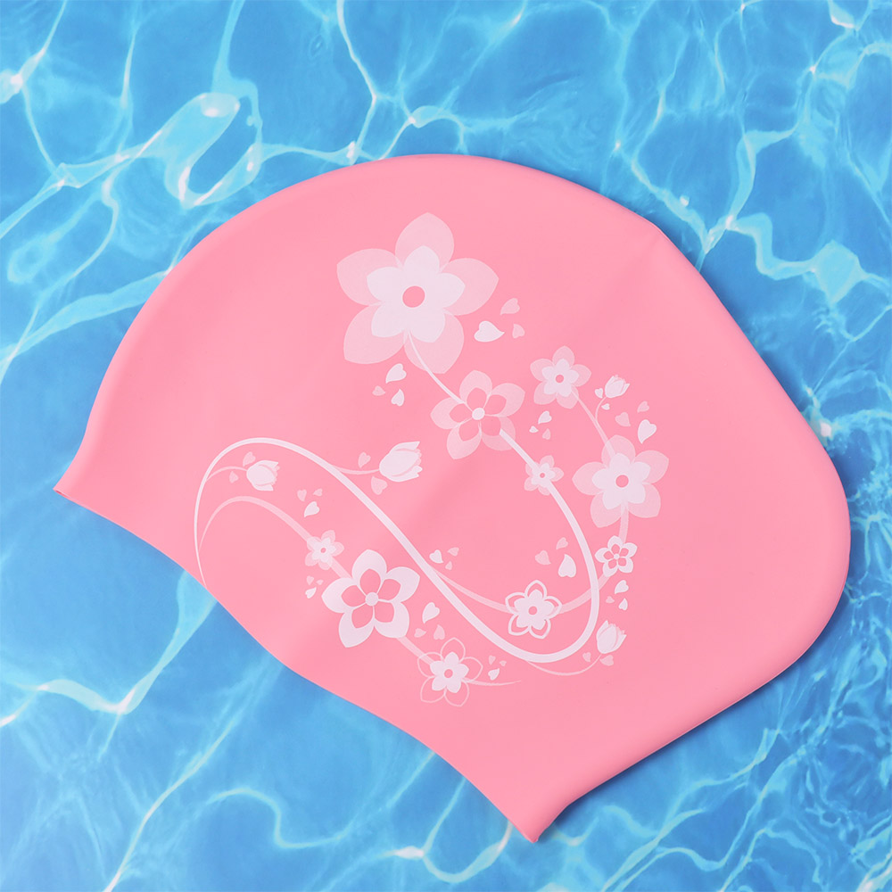 Elastic Flower Swim Headgear T - огляд і ціна Swim Hat Silicone
