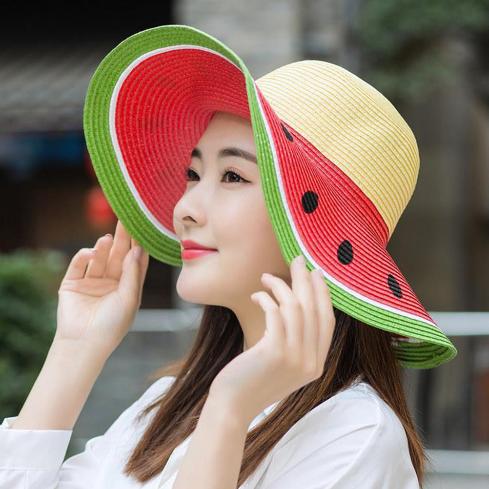 Girls Watermelon Straw Hat Sum - огляд і ціна Sun Hat Wide Brim