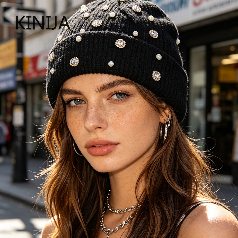 Winter Knit Beanie Hat Pearl R - огляд і ціна Beanie Cuffed Knit