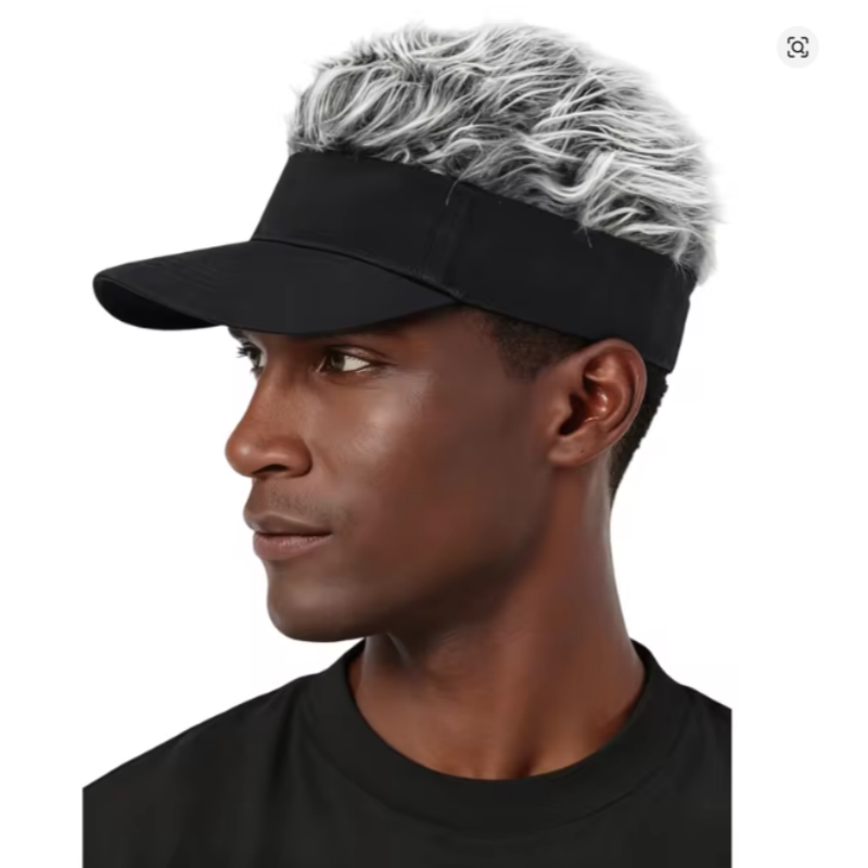Men Women Synthetic Spiked Wig - огляд і ціна Visor Sun Hat