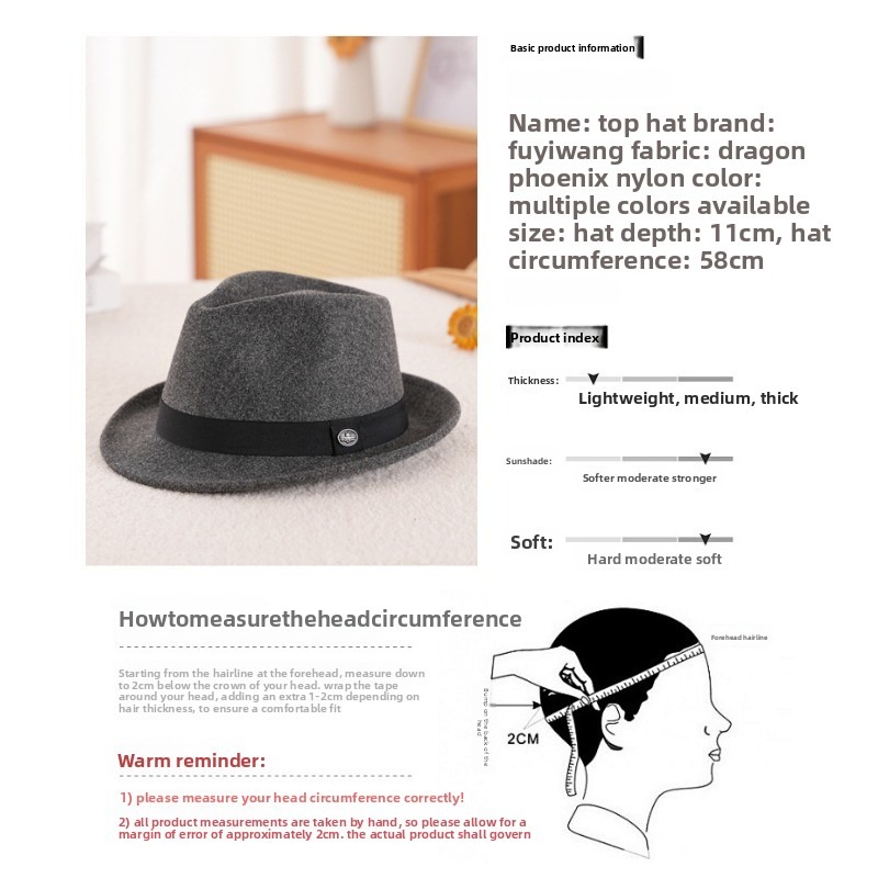 2026 Dragon Phoenix Wool Felt  - огляд і ціна Fedora Hat Wool
